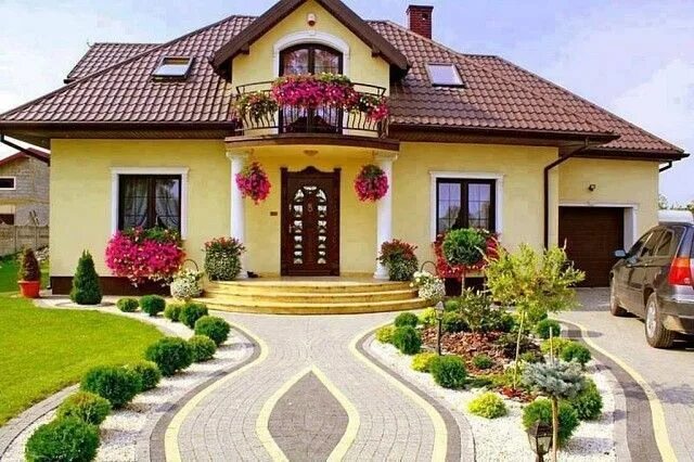 Красивый дизайн частных домов фото Внутренний двор дома. ПРОСТО СКАЗКА Интересный контент в группе ЭЛИТНЫЙ ДИЗАЙН ,