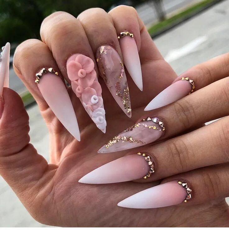 Красивый дизайн длинных ногтей фото новинки Pin by Desiree Rubio on Nails Stiletto nails designs, Stiletto nail art, Stilett