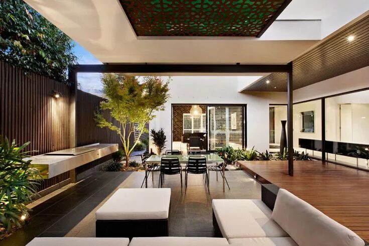Красивый дизайн дома Indoor outdoor house design with alfresco terrace living area Relaxing outdoor s
