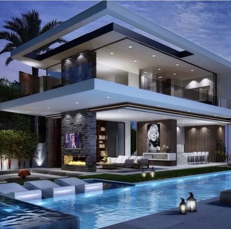 Красивый дизайн дома Pin by Doris Diaz on Luxurious Outdoor Living Dream house exterior, Modern mansi