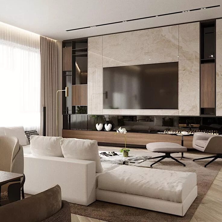 Красивый дизайн гостиной в стиле современный С рабочего стола!!) Home interior design, Home living room, Living room design d