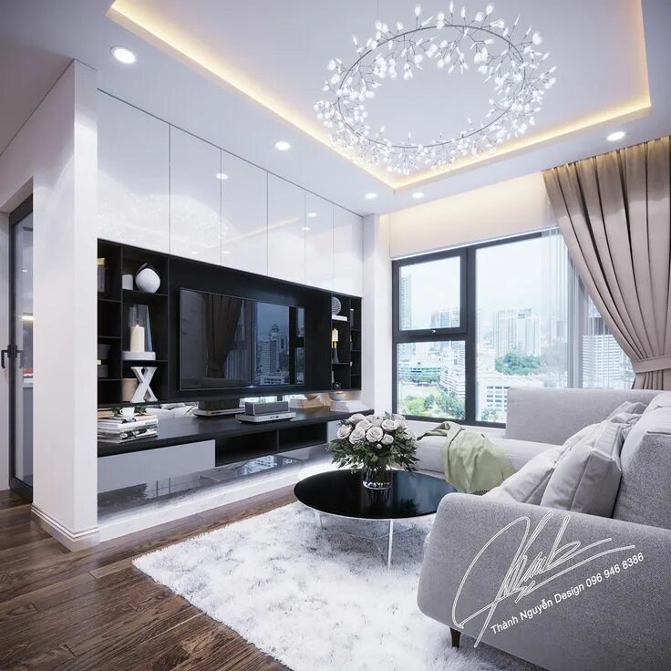Красивый дизайн гостиной в стиле современный CAN HO 10A2 AN BINH CITY. THANHNGUYEN DESIGN on Behance Interior design living r