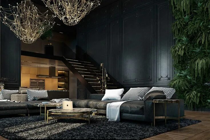 Красивый дизайн интерьера Изысканные апартаменты в Париже Dark living rooms, Luxury interior, Luxury livin
