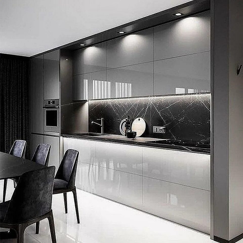 Красивый дизайн кухни в современном стиле Кухня Grey Dream - купить по цене 119000 руб. в Казани и Татарстане с доставкой
