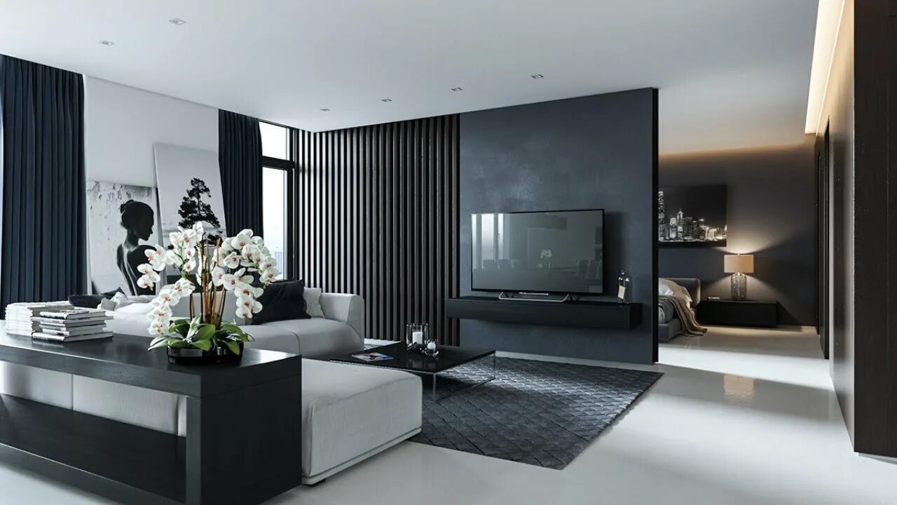 Красивый дизайн квартиры в современном стиле 65 Elegant Gray and Black Living Room Ideas Living Room Designs - YouTube