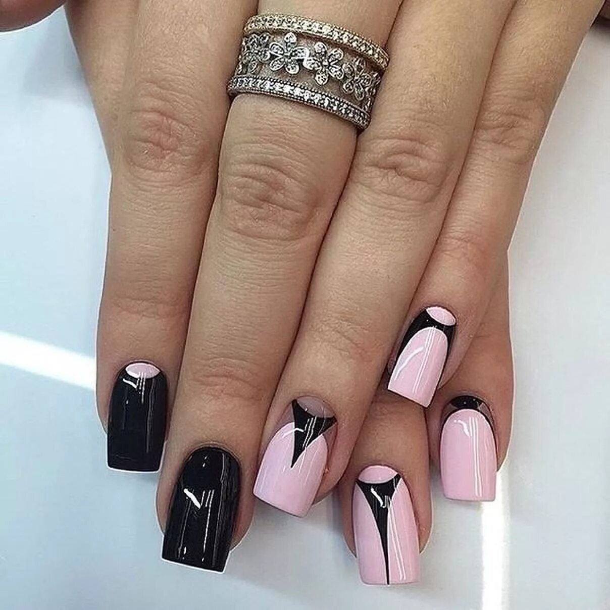 Красивый дизайн на квадратные ногти новинки одноклассники French manicure nail designs, Manicure nail designs, Nail manicure