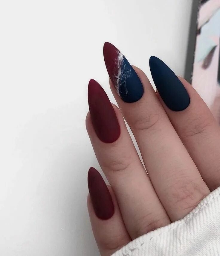 Красивый дизайн на миндаль длинный маникюр Красивый дизайн Matte almond nails, Matte nails design, Pretty nails