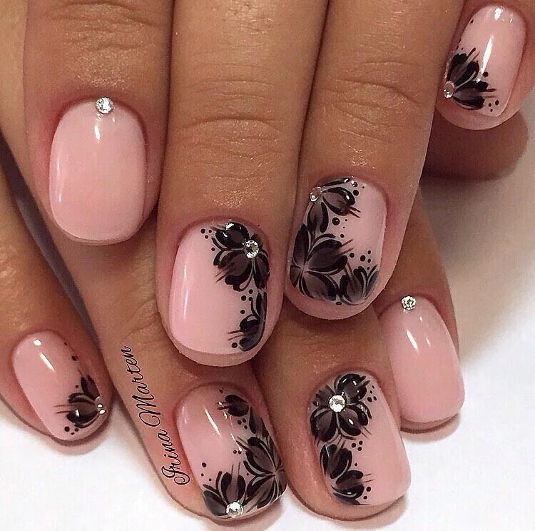 Красивый дизайн ногтей гель фото Nail Art #2029 - Best Nail Art Designs Gallery BestArtNails.com Flower nails, Fl