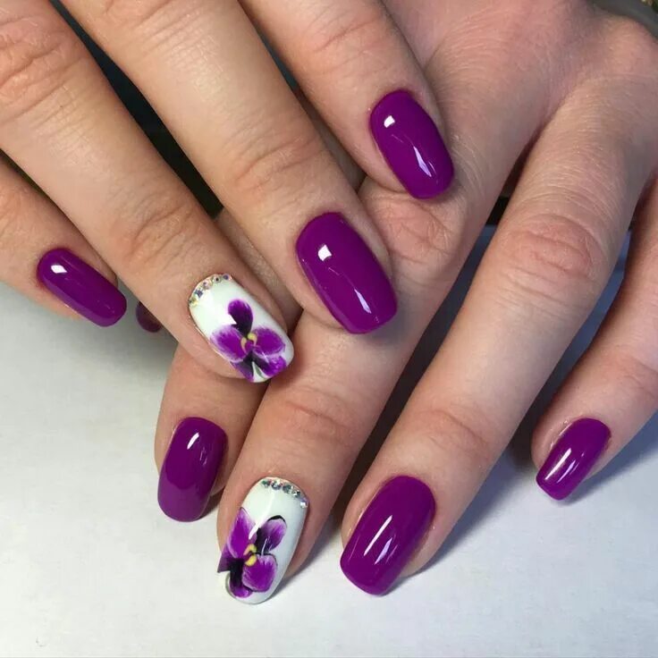 Красивый дизайн ногтей гель фото Pin on Надо попробовать Purple nail art, Hot nail designs, Best nail art designs