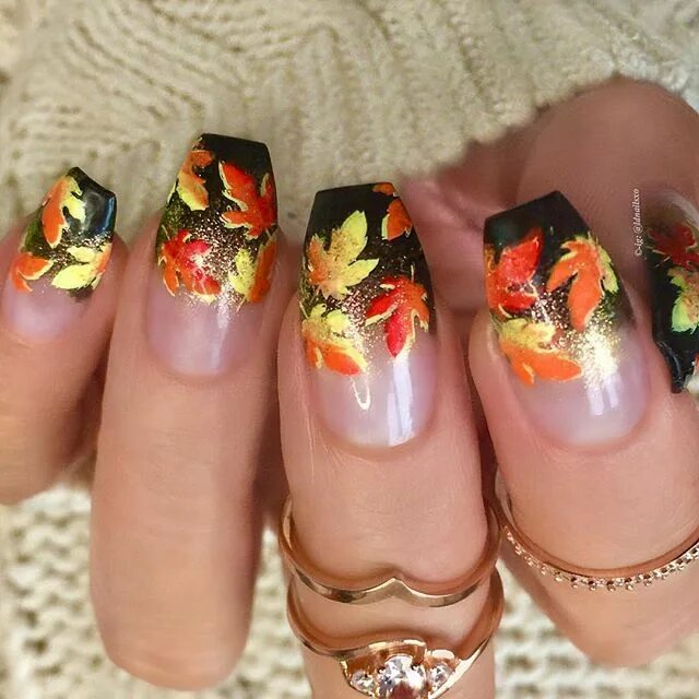 Красивый дизайн ногтей на осень Pin by Andrea Csupák on fall nails Autumn nails, Fall nail art, Cute nail design