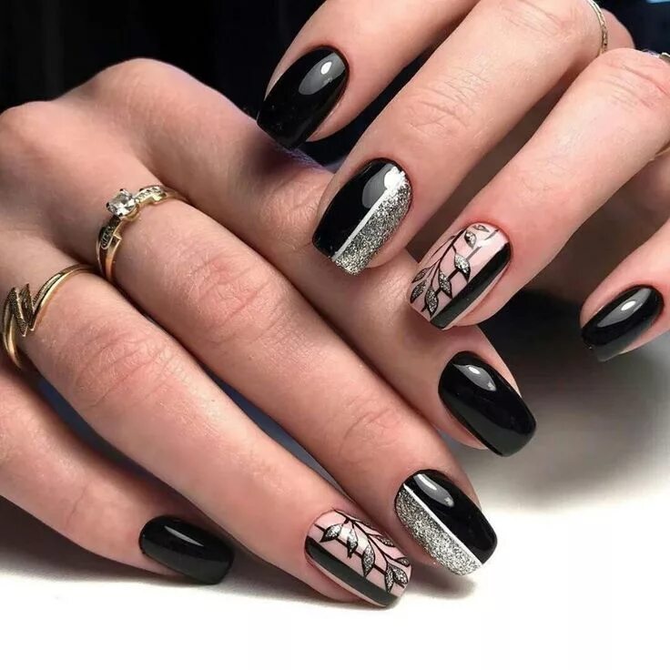 Красивый дизайн ногтей новинки черный Pin by Юлия on Дизайн ногтей in 2024 Summer nails, Nail art, Square nail designs