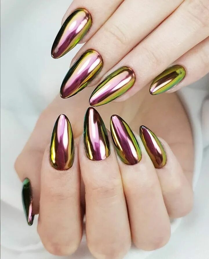 Красивый дизайн ногтей втирка фото 80 Pretty Acrylic Short Almond nails Design You Can’t Resist In Spring & Fall - 