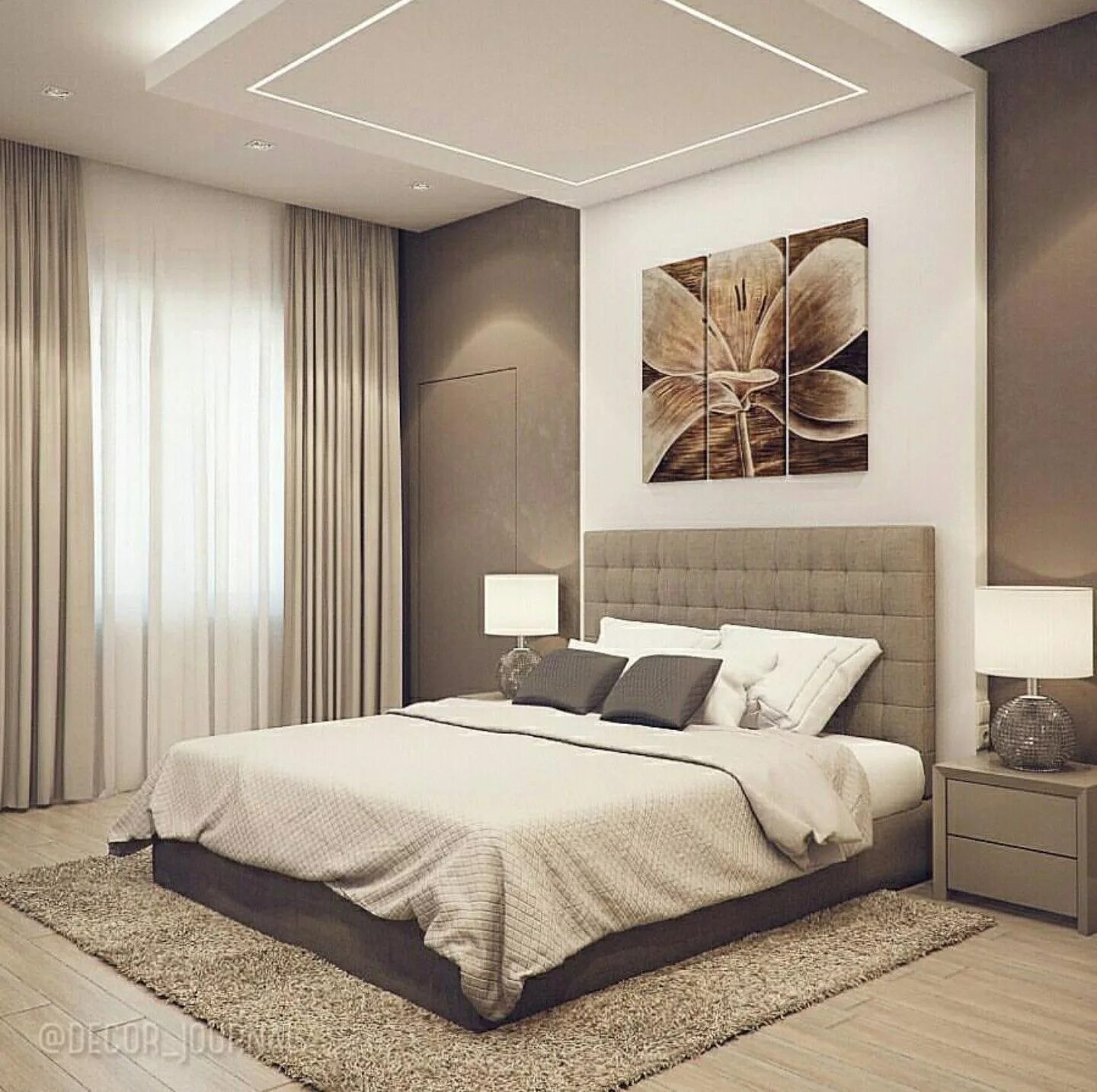 Красивый дизайн спальни квартире Pin su спальня Camera da letto interior design, Camera da letto matrimoniale, Id