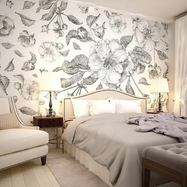 Красивый дизайн спальни обои Обои Factura ffactura.ru #wallpaper #обои #factura #contemporary #фотообои Интер