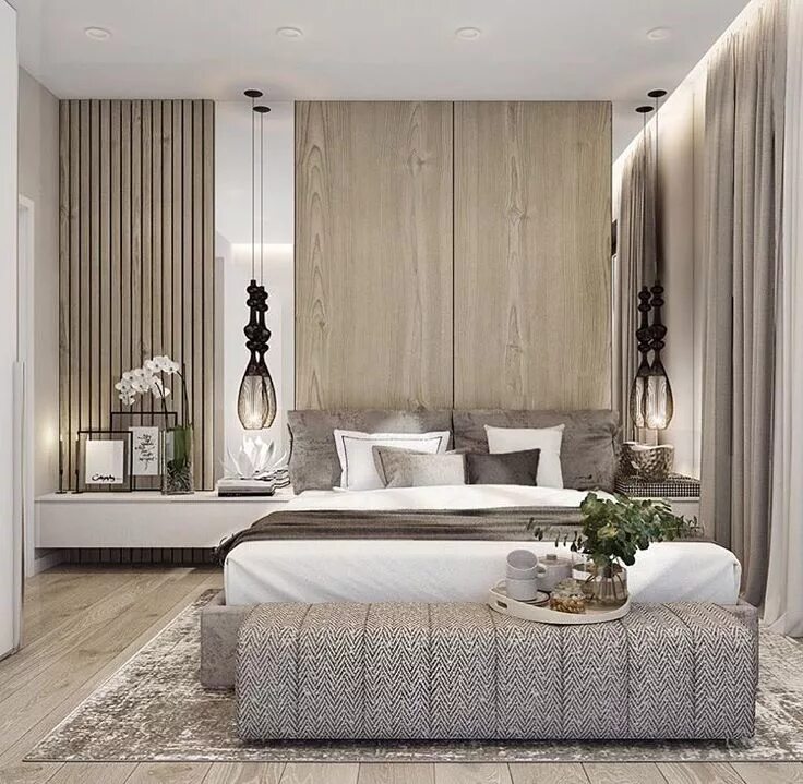 Красивый дизайн спальни в современном стиле фото Pin on Camere da letto Bedroom design, Modern bedroom interior, Luxurious bedroo