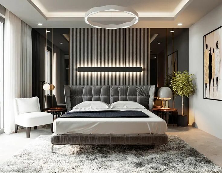 Красивый дизайн спальни в современном стиле фото new villa concept on Behance Luxurious bedrooms, Bedroom design, Luxury bedroom 