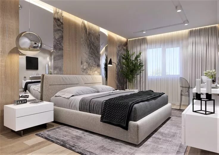 Красивый дизайн спальни в современном стиле фото bedroom design, bedroom idea, bedroom interior, bedroom inspiration, bedroom, ід