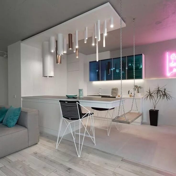 Красивый дизайн студии Pin by M2 ARCHITECTURAL GROUP on Flats design Apartment lighting, Apartment desi