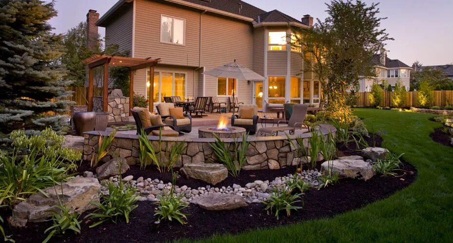 Красивый дизайн участка загородного дома фото Big Sky Landscaping - Oregon landscaper serving Portland, Lake Oswego, West Linn
