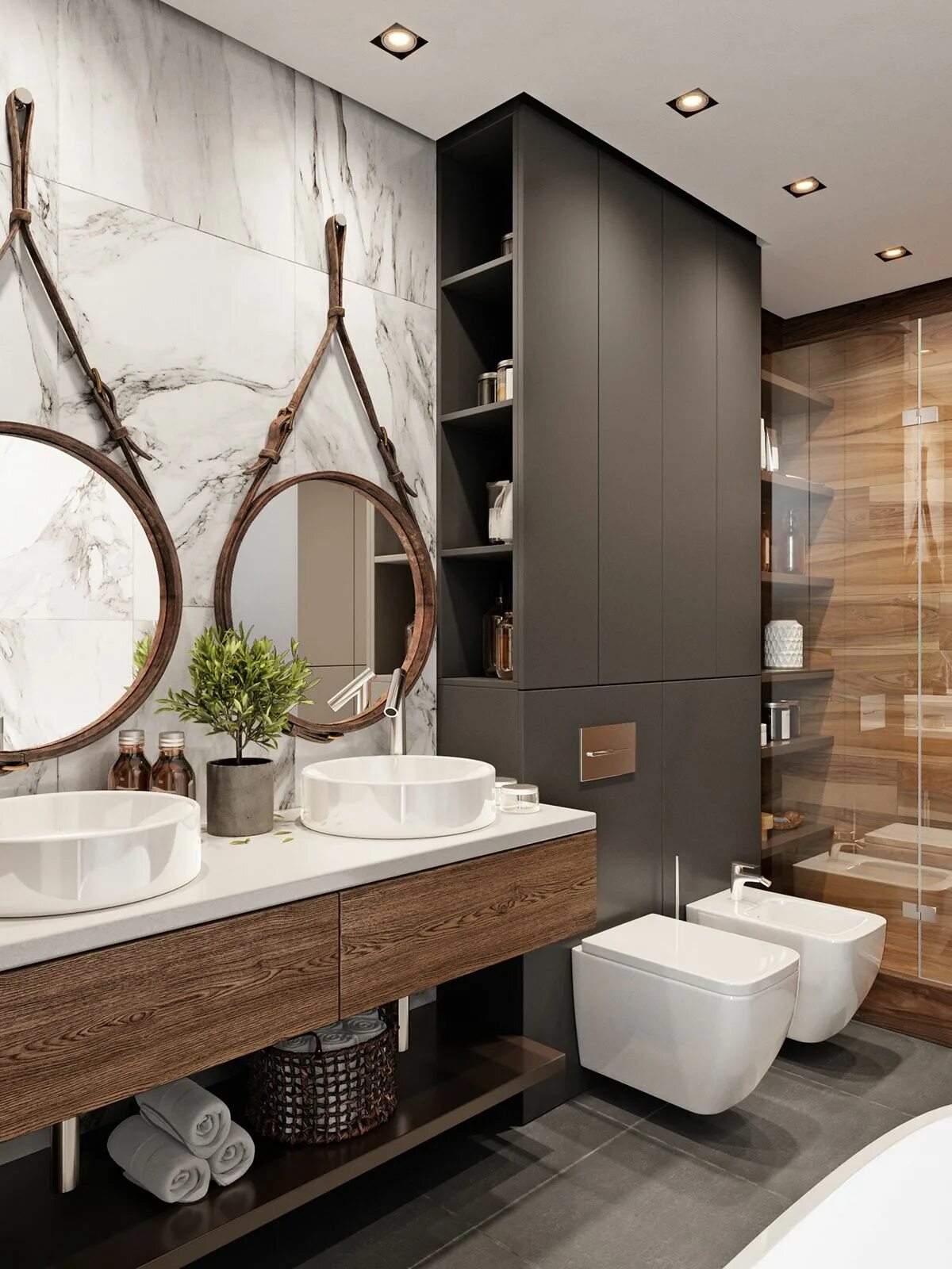 Красивый дизайн ванной BATHROOM BL 2018 on Behance Industrial style bathroom, Industrial bathroom decor
