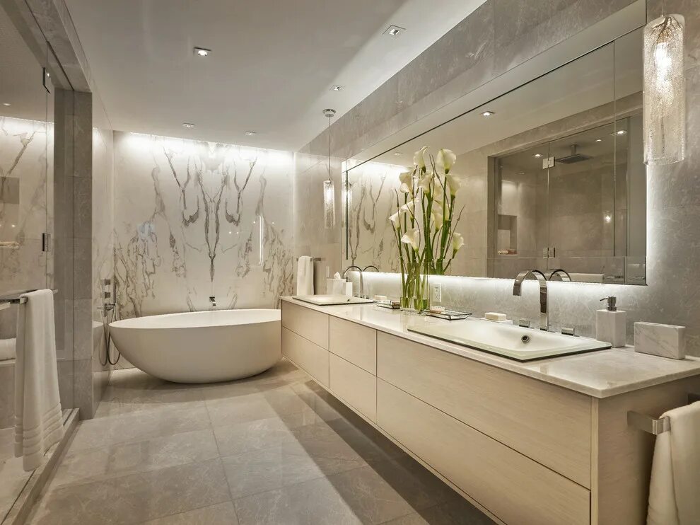 Красивый дизайн ванны Turnberry Ocean Furnished Model - Современный - Ванная комната - Майами - от экс