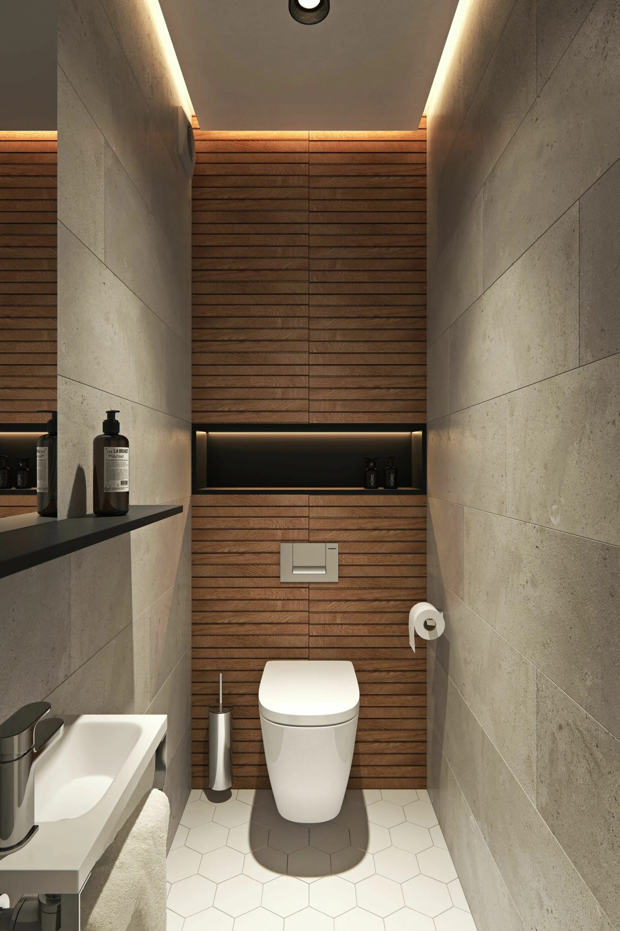 Красивый дизайн ванны туалета фото Photo 17 of 22 in Interior Design Project in Contemporary Style by. Decoração ba