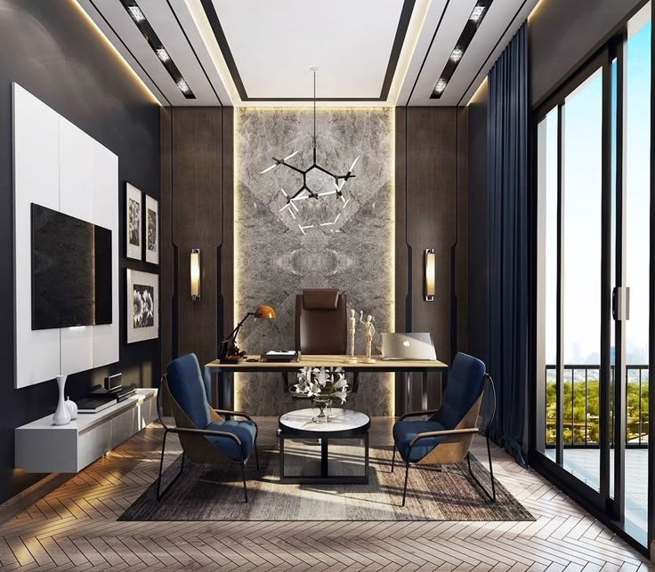 Красивый дизайнер интерьера 40 Fabulous Workspace Decor with Modern Style - rengusuk.com Office interior des