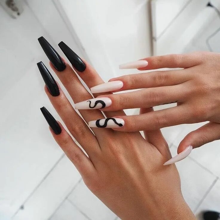 Красивый длинный маникюр ✴ ︎pinterest: @alexandrazels ✴ Дизайнерские ногти, Длинные акриловые ногти, Длинн
