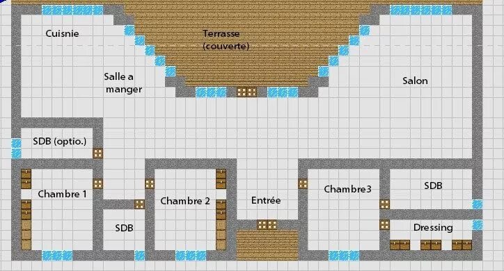 Красивый дом схема постройки minecraft floor plan simple modern house with 3 bedrooms, 2 bathrooms (or 3), co