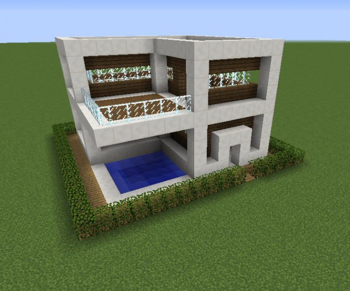 Красивый дом в майнкрафте фото схема Quartz House 8 - Blueprints for MineCraft Houses, Castles, Towers, and more Grab