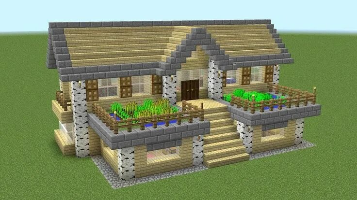 Красивый дом в майнкрафте фото схема Pin on Games Easy minecraft houses, Minecraft houses, Minecraft house tutorials