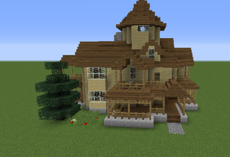 Красивый дом в майнкрафте фото схема Victorian House - GrabCraft - Your number one source for MineCraft buildings, bl