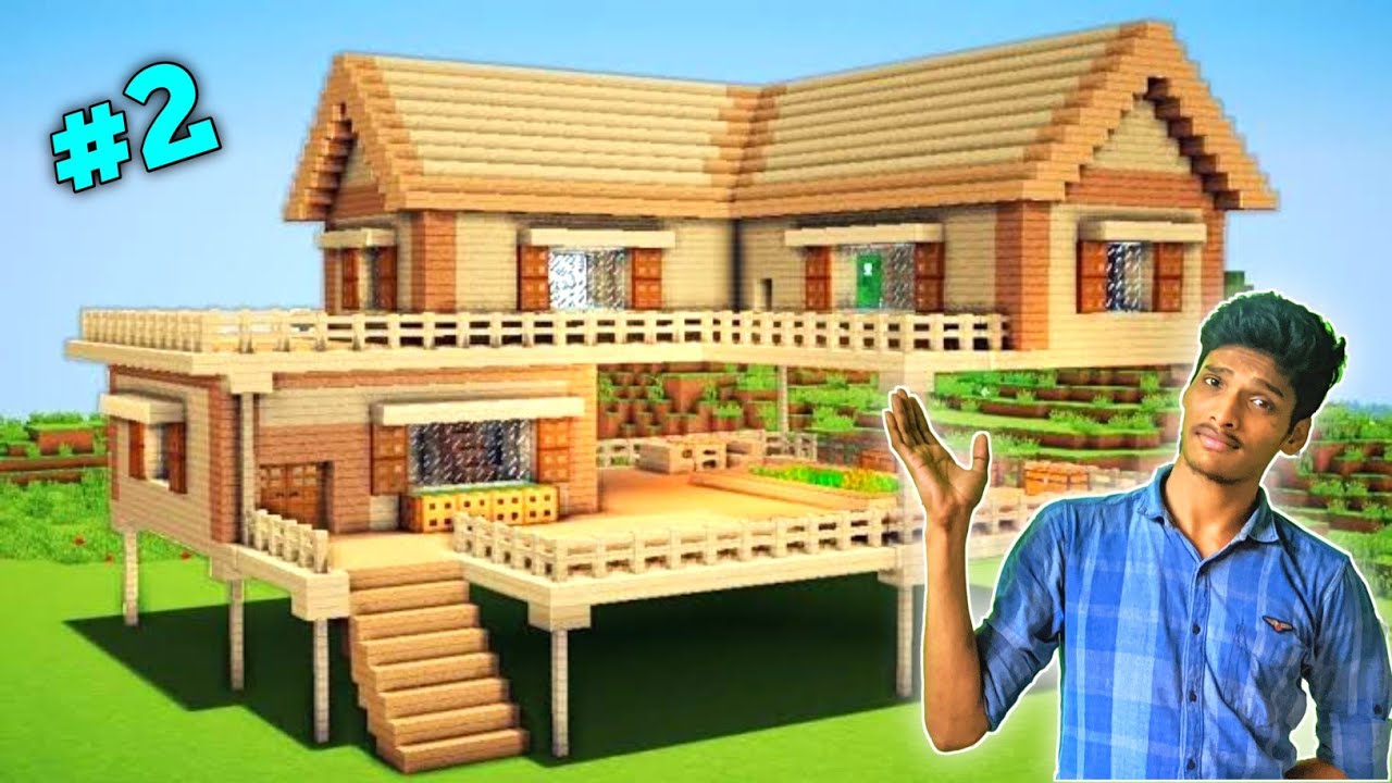 Красивый дом в майнкрафте из дерева схема I MAKE HOUSE MINECRAFT - YouTube