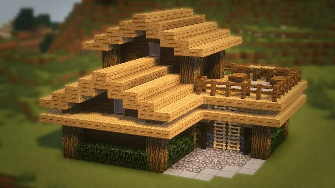 Красивый дом в майнкрафте из дерева схема How To Build The Greatest House In Minecraft - YouTube