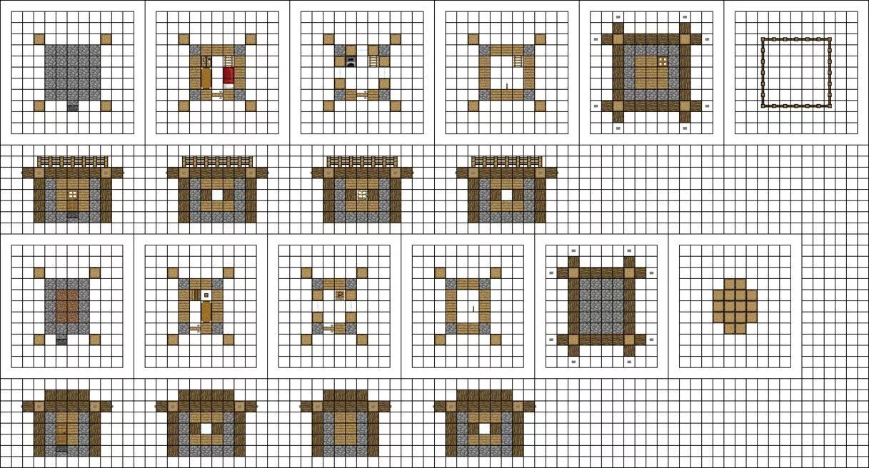 Красивый дом в майнкрафте схема постройки поэтапно Alternate Small Houses by MysticSamuraiX.deviantart.com on @DeviantArt Minecraft
