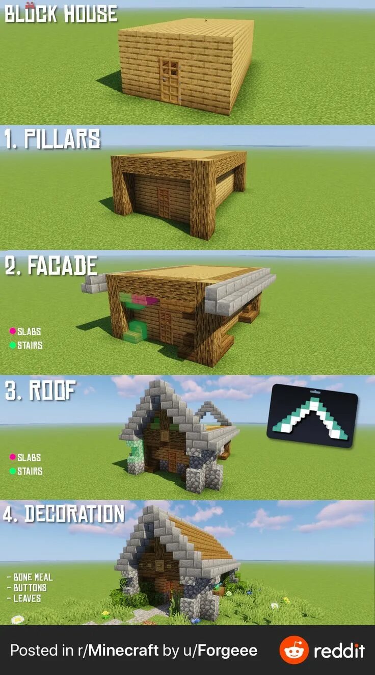 Красивый дом в майнкрафте схема постройки поэтапно Pin on Minecraft ideas in 2024 Easy minecraft houses, Minecraft houses, Minecraf