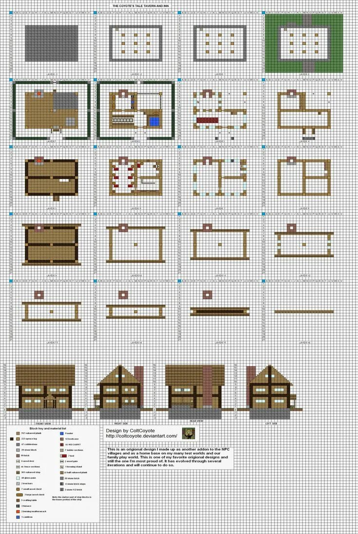 Красивый дом в майнкрафте схема постройки поэтапно Awesome Minecraft House Ideas Blueprints And Review Minecraft modern house bluep