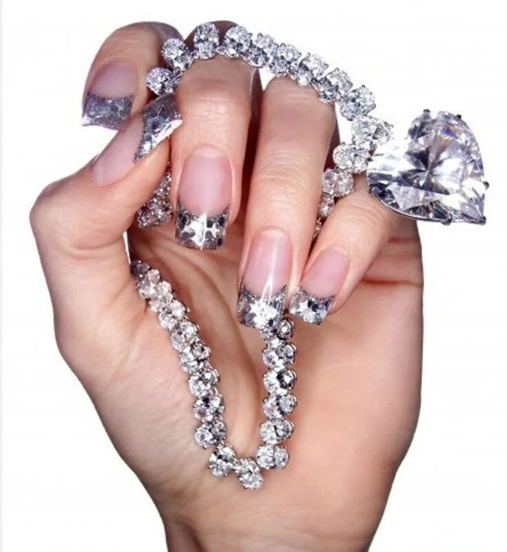 Красивый дорогой маникюр nice ice. Unghie appariscenti, Unghie da sposa di design, Unghie eleganti