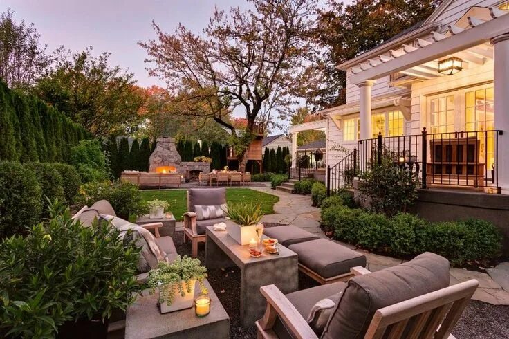Красивый двор дома фото Outdoor patio designs, Backyard, Patio design