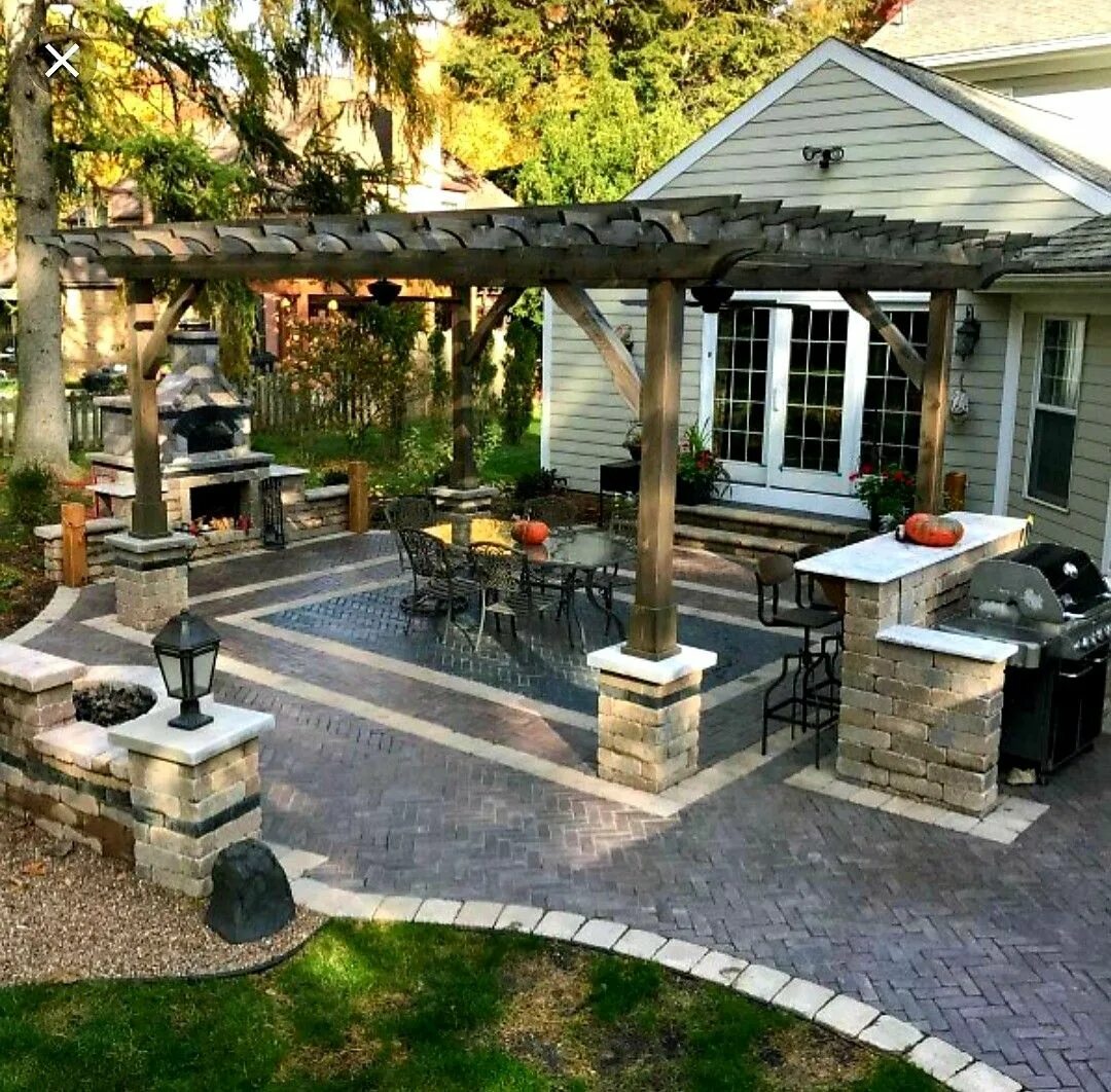 Красивый двор дома фото Пин на доске Patio Ideas Пергола, Патио, Планы беседки