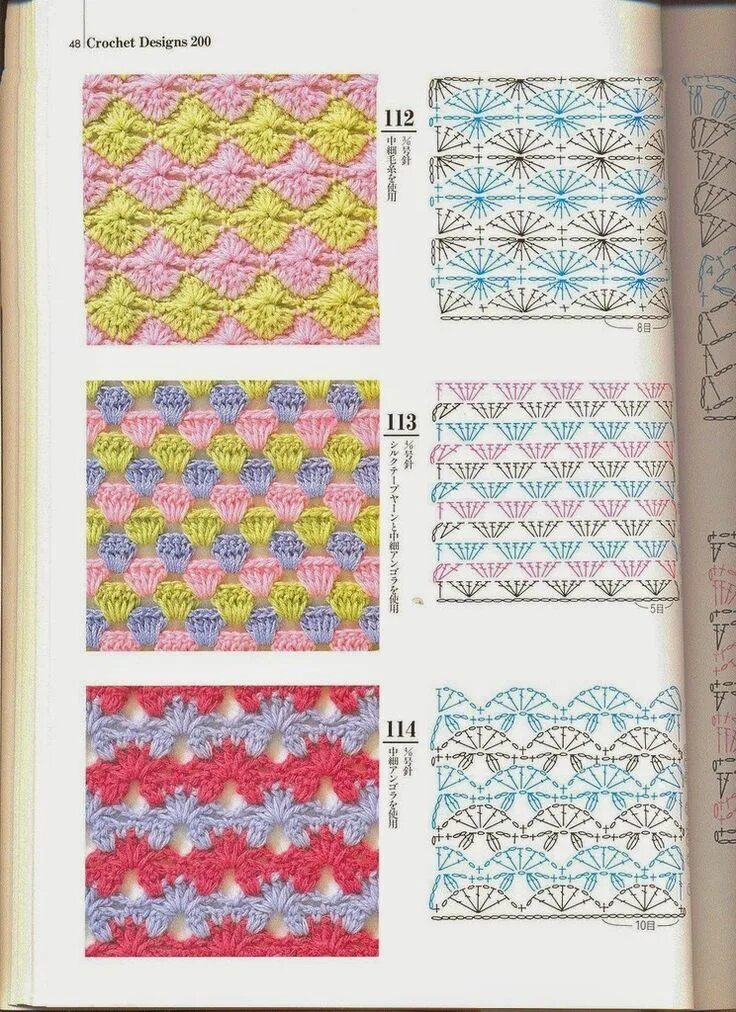 Красивый двухцветный узор крючком схемы laanaqueteje: Puntos en crochet Crochet stitches chart, Crochet diagram, Crochet