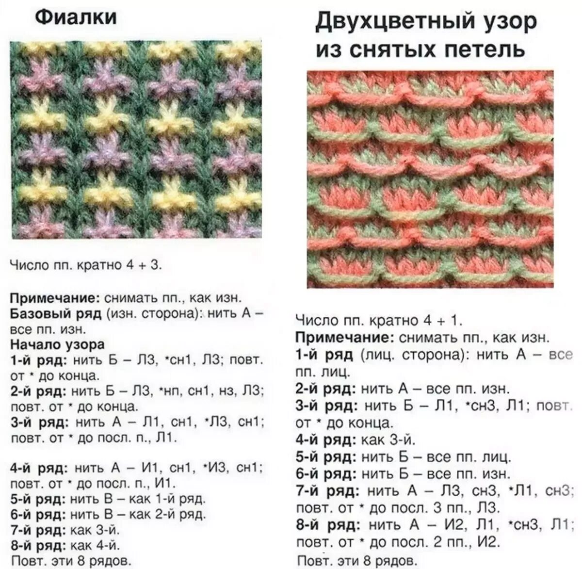Красивый двухцветный узор спицами со схемами Не любишь вязать жаккард? Вяжи ленивый - начинаем копить узоры Мне интересно и м