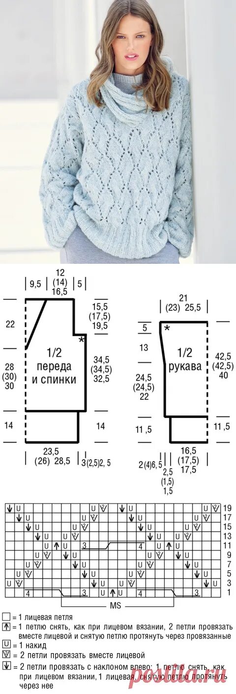Красивый джемпер спицами схема Картинки ВЯЗАНЫЕ ДЖЕМПЕРА СО СХЕМАМИ И ОПИСАНИЕМ