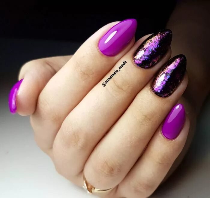 Красивый фиолетовый маникюр 2024 54.236.1.11 01.08.2024 09:54:03 Nail art designs, Purple nails, Christmas nail a