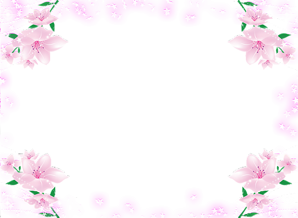 Красивый фон для оформления текста Transparent Frame with Pink Soft Flowers Flower background design, Transparent f