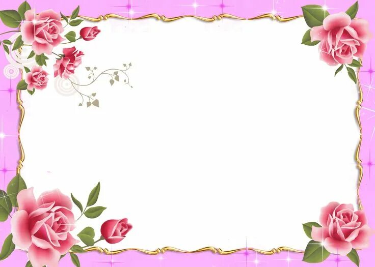 Красивый фон для оформления текста Floral Border Design Flower Frame