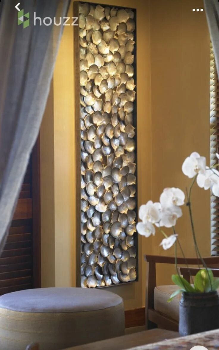 Красивый фото на декоративной Pin on DIY und Selbermachen Seashell wall art, Ceramic wall art sculpture, Shell