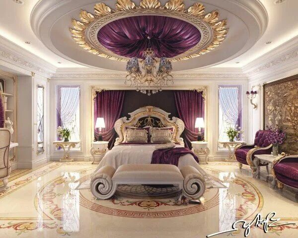 Красивый фото самый шикарный Pin by mari on Home decor Luxurious bedrooms, Luxury bedroom master, Purple bedr