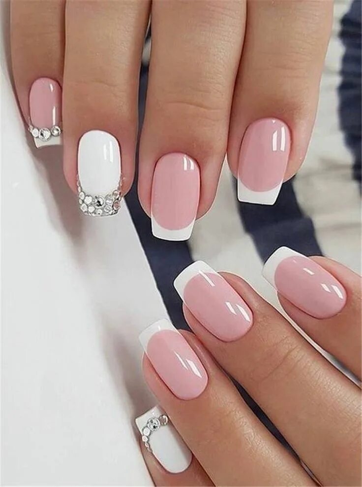 Красивый френч маникюр самый шикарный 30 Gorgeous French Tip Nail Designs For Your Inspiration - Women Fashion Lifesty