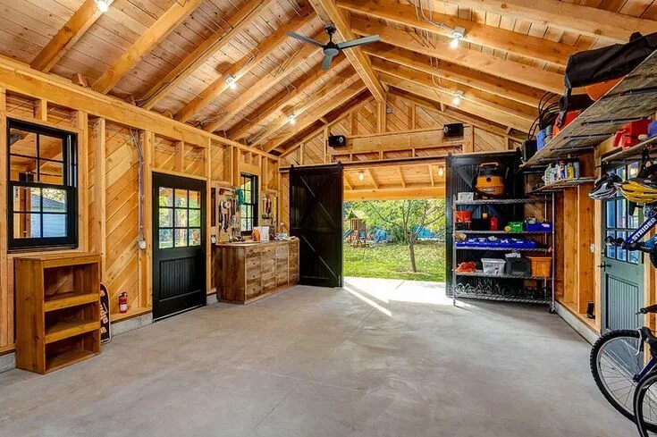 Красивый гараж своими руками фото A Historic Garage Expands for Storage and Parties Garage design, Building remode